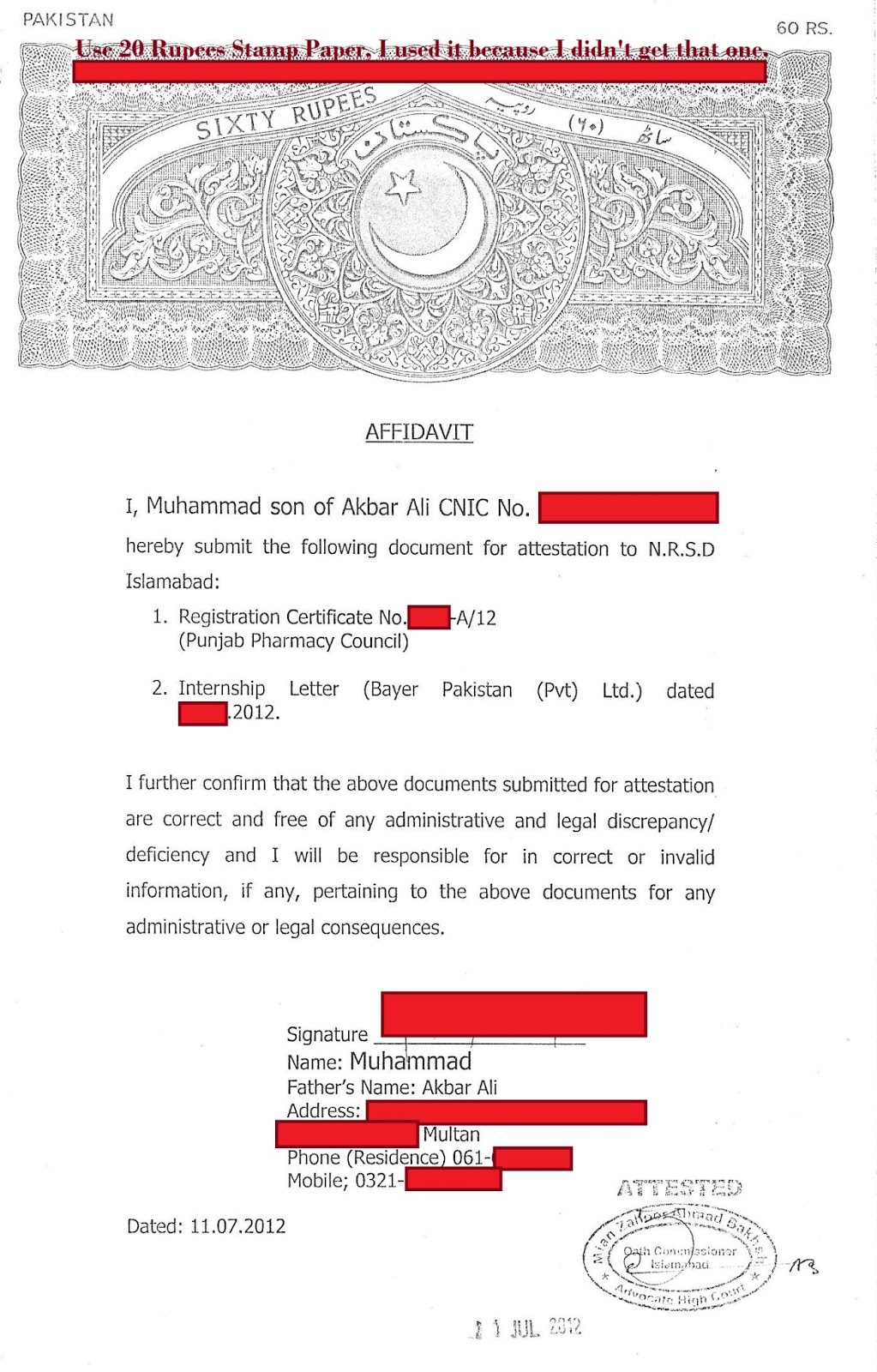 How to write an attestation